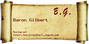 Baron Gilbert névjegykártya